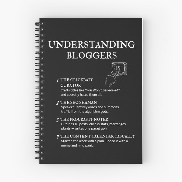 Item preview, Black – Understanding Bloggers – Funny Online Creator Quotes for Content Writers designed and sold by PsyFlow35.