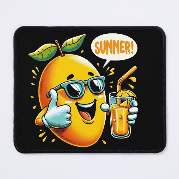 Item preview, A mango, wearing sunglasses and having a chill summer mango juice! designed and sold by sks-ai-artist.