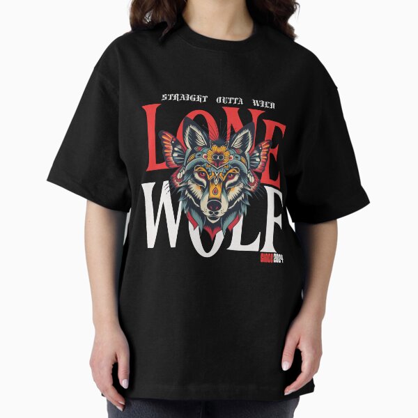 Aperçu de l'œuvre T-shirt graphique audacieux Lone Wolf créée et vendue par freshafdrip.