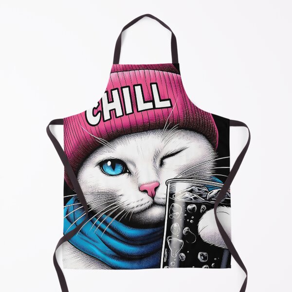 Item preview, A Cute Cat Wink - Chill with drinks! designed and sold by sks-ai-artist.