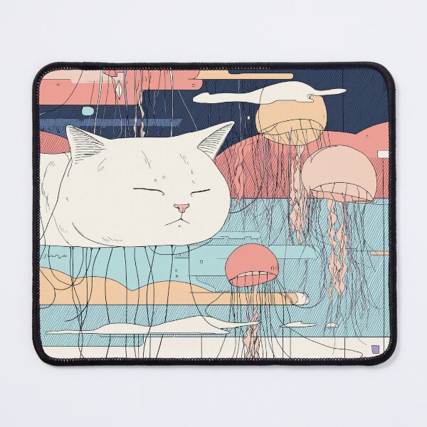 Item preview, Medusocean Cat – Floating in Just Vibes designed and sold by Bearabilia.