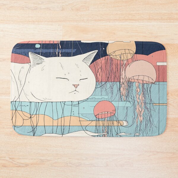 Item preview, Medusocean Cat – Floating in Just Vibes designed and sold by Bearabilia.