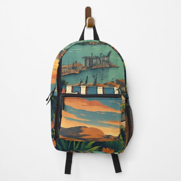 Item preview, Lyttelton Harbour at Sunset, Canterbury Hills designed and sold by Aryabek.