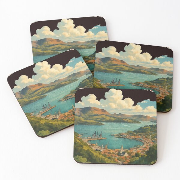 Item preview, Aerial View of Lyttelton Harbour and Banks Peninsula designed and sold by Aryabek.