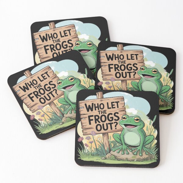 Item preview, Who Let The Frogs Out animals lovers gifts designed and sold by ThePixelAlchemy.