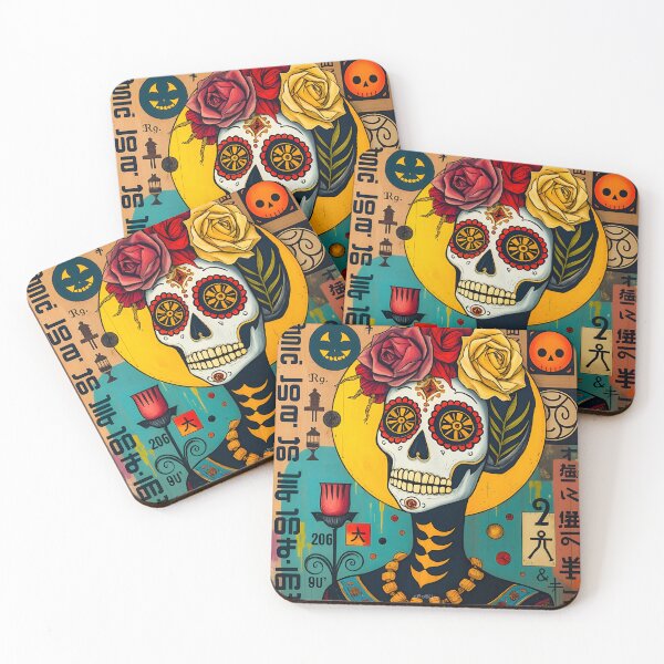 Item preview, Abstract illustration in the style of Mexican art designed and sold by BoBiloArt.
