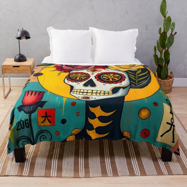 Item preview, Abstract illustration in the style of Mexican art designed and sold by BoBiloArt.