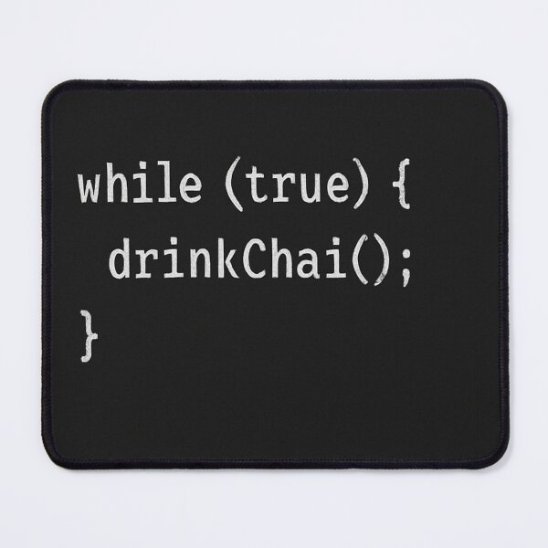 Item preview, While True Drink Chai – Infinite Loop for Desi Coders designed and sold by StudioCultura.
