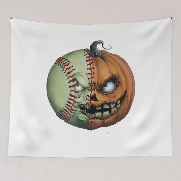 Item preview, Spooky Softball Ball Pumpkin Skeleton Kids Girls Boys Men  designed and sold by clothesy7.