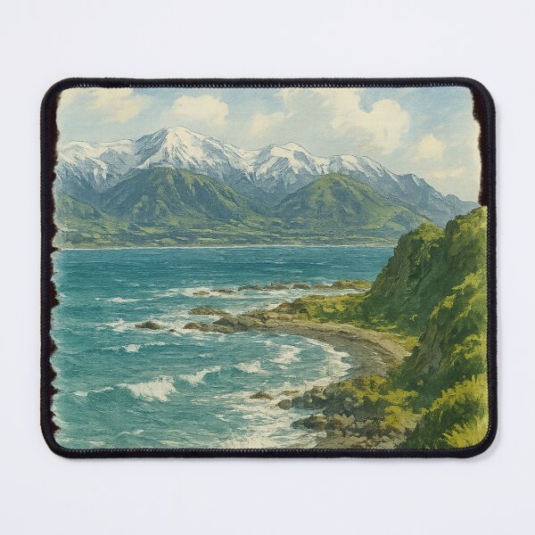 Item preview, Kaikōura Coastline with Seaward Kaikōura Range, New Zealand designed and sold by Aryabek.