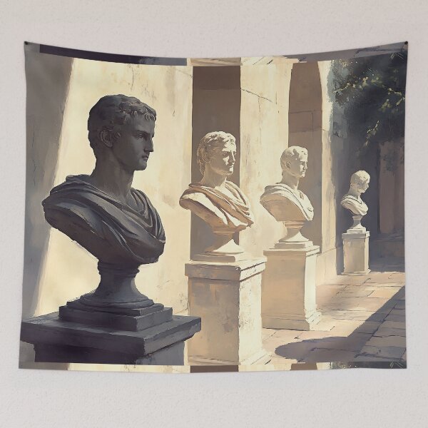 Item preview, Light Academia Aesthetic: Pale Marble Statues in Sunlight designed and sold by bapupa.