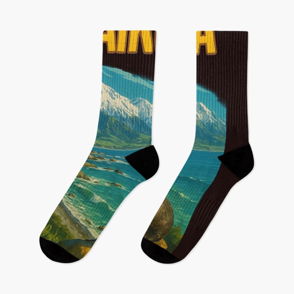 Item preview, New Zealand Fur Seal with Kaikōura Mountains in Background designed and sold by Aryabek.