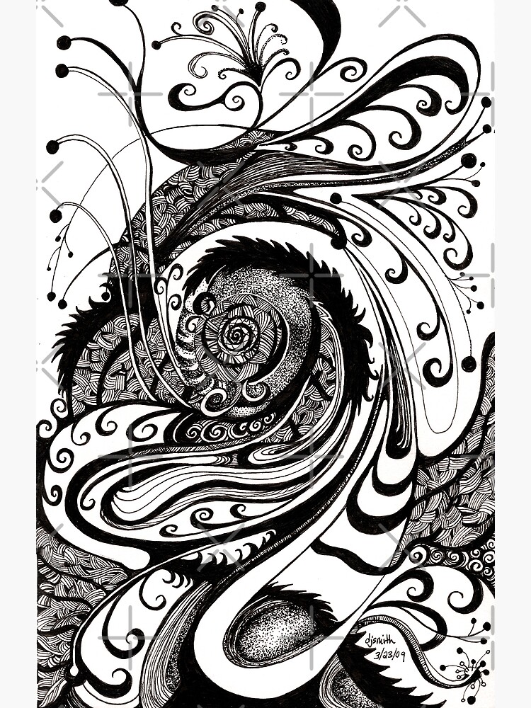 Artwork view, Labyrinth, Ink Drawing designed and sold by Danielle Scott