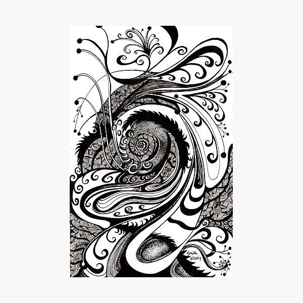 Labyrinth, Ink Drawing Photographic Print