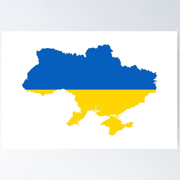 Item preview, Flag Map of Ukraine designed and sold by Beluga Cat.