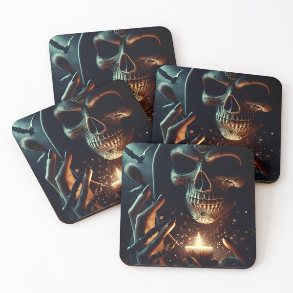 Item preview, A dark witch with a Skull Face designed and sold by sks-ai-artist.