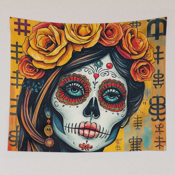 Item preview, Abstract illustration in the style of Mexican art #3 designed and sold by BoBiloArt.