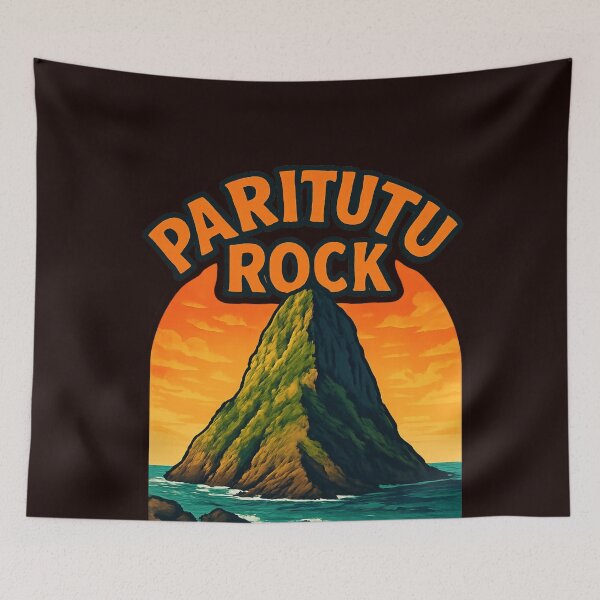 Item preview, Paritutu Rock with Fiery Sunset Sky, New Plymouth designed and sold by Aryabek.
