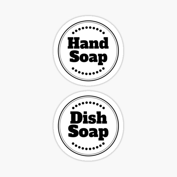 Item preview, Hand Soap and Dish Soap Dispenser Label designed and sold by BeautifulHues.