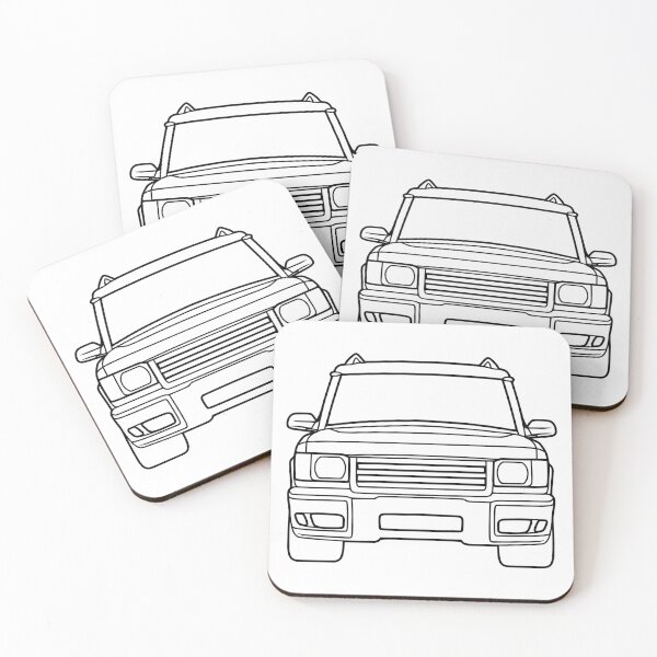 Item preview, Land Rover Discovery 2 SE7 1998-2002 black lined art designed and sold by EdimDesign.
