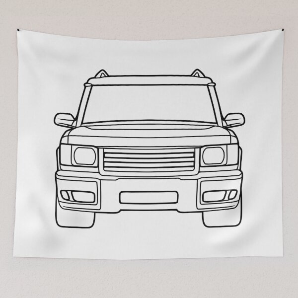 Item preview, Land Rover Discovery 2 SE7 1998-2002 black lined art designed and sold by EdimDesign.