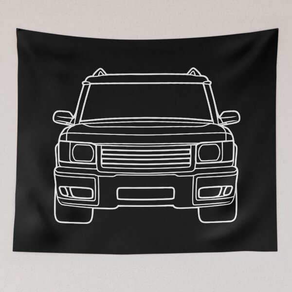 Item preview, Land Rover Discovery 2 SE7 1998-2002 white lined art designed and sold by EdimDesign.
