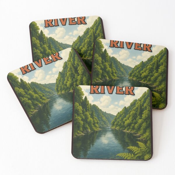 Item preview, Whanganui River with Lush Native Forest, North Island designed and sold by Aryabek.