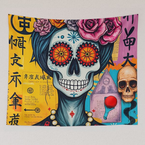 Item preview, Abstract illustration in the style of Mexican art #5 designed and sold by BoBiloArt.