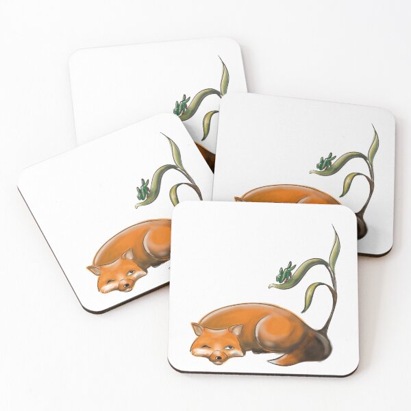 Item preview, Cute Fox and Grasshopper  designed and sold by ArtByLakmini.