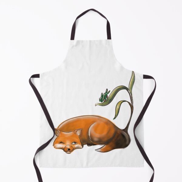 Item preview, Cute Fox and Grasshopper designed and sold by ArtByLakmini.