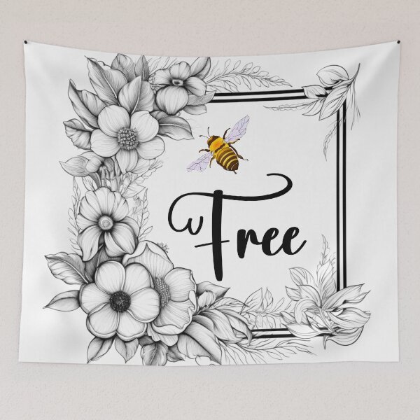 Item preview, Bee Free Floral Frame 1 designed and sold by AnTartstudios.