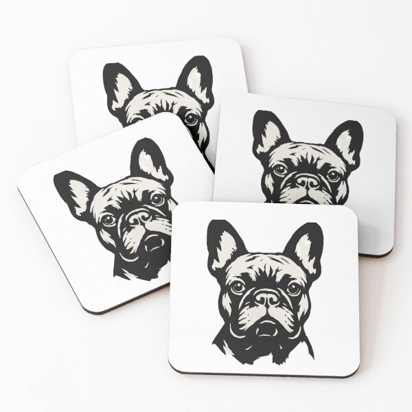 Artikelvorschau, Fette französische Bulldoggen-Illustration entworfen und verkauft von Wiredart.