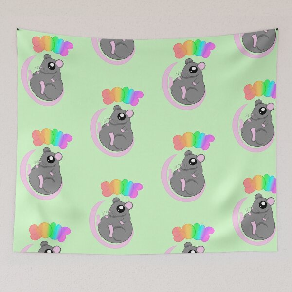 Item preview, Soup rat green background designed and sold by CreationsByFey.