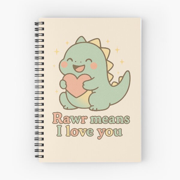 Item preview, Rawr Means I Love You  Kawaii Dinosaur Heart Design designed and sold by Tarn.
