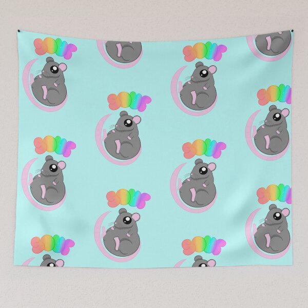 Item preview, Soup rat light blue background designed and sold by CreationsByFey.