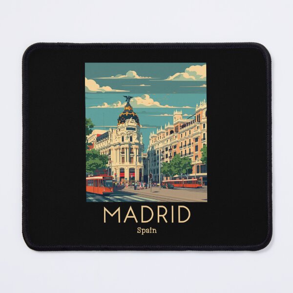 Item preview, A Vintage Travel Art of Madrid - Spain  designed and sold by GoodOldVintage.