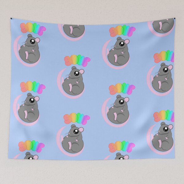 Item preview, Soup rat dark blue background designed and sold by CreationsByFey.