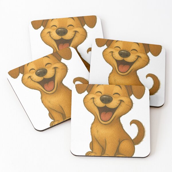 Item preview, cartoon of a happy smiling nice adorable dog designed and sold by Por_photos.