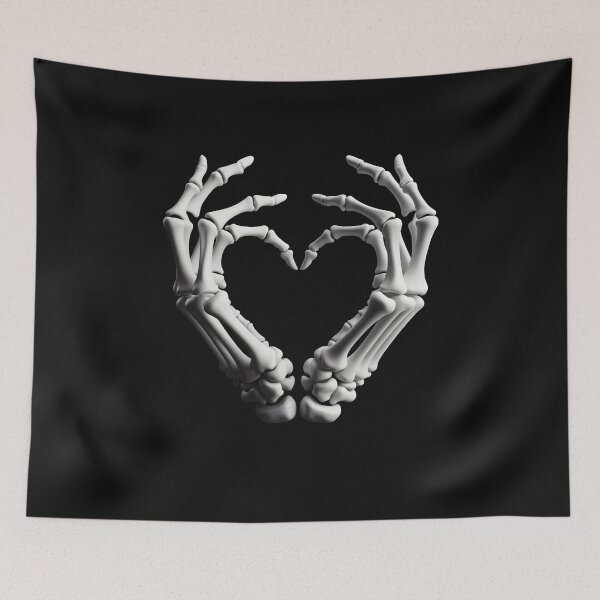 Item preview, Hand Heart Skeleton Love Bone Spooky Girls Women Teens designed and sold by clothesy7.