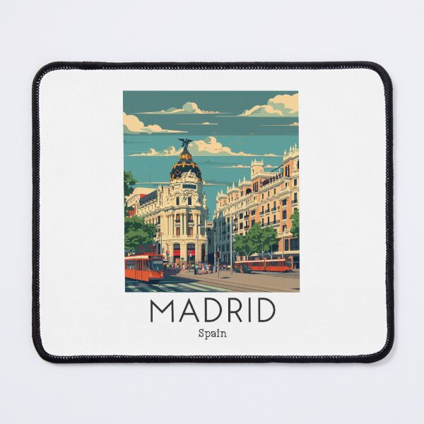 Item preview, A Vintage Travel Art of Madrid - Spain  designed and sold by GoodOldVintage.