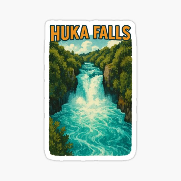 Item preview, Huka Falls und bewaldete Klippen, Waikato River designed and sold by Aryabek.