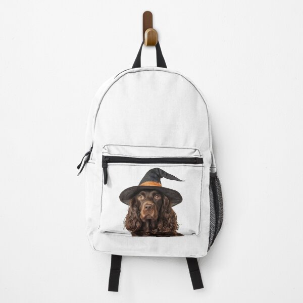 Item preview, Field Spaniel Dog Wearing Halloween Witch Hat designed and sold by LazyOwlStore.