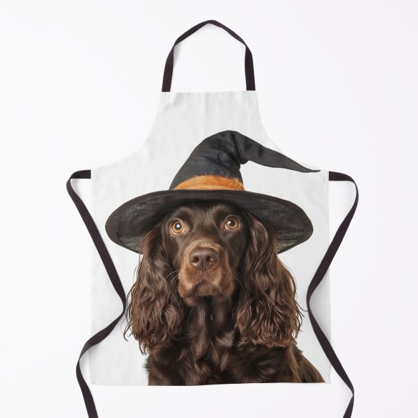 Item preview, Field Spaniel Dog Wearing Halloween Witch Hat designed and sold by LazyOwlStore.