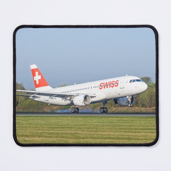 Swiss International Airbus A320-214 HB-JLQ ZRH to MAN Mouse Pad