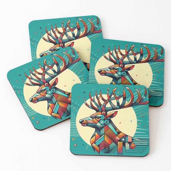 Item preview, Colorful geometric deer designed and sold by Dogandesighn.