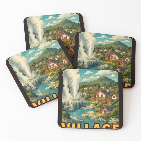 Item preview, Whakarewarewa Village and Pohutu Geyser, Rotorua designed and sold by Aryabek.