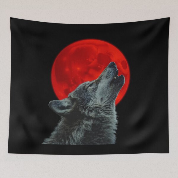 Item preview, Howling Wolf During Blood Moon designed and sold by KA DESIGNS.