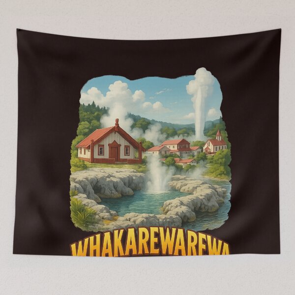 Item preview, Māori Thermal Village and Geysers, Whakarewarewa Rotorua designed and sold by Aryabek.