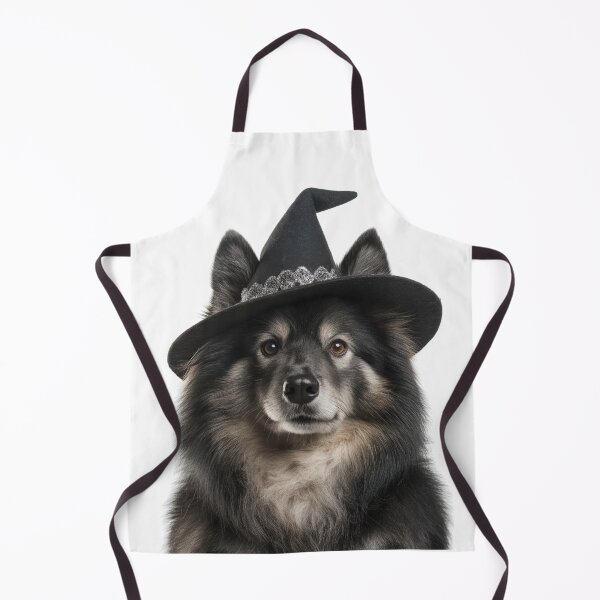 Item preview, Finnish Lapphund Dog Wearing Halloween Witch Hat designed and sold by LazyOwlStore.