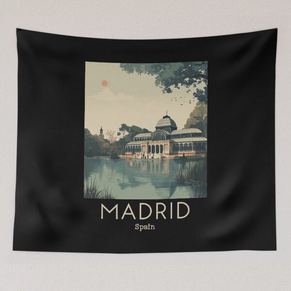 Item preview, A Vintage Travel Art of Madrid - Spain  designed and sold by GoodOldVintage.
